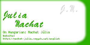 julia machat business card