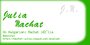 julia machat business card